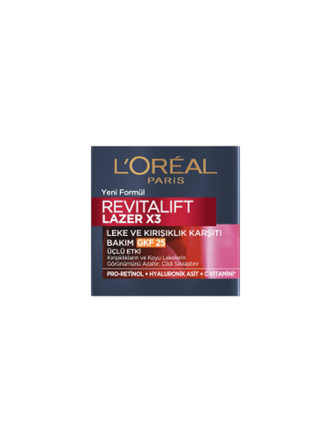 کرم روز ضد چروک لورآل پاریس Revitalift Laser X3 SPF 25
